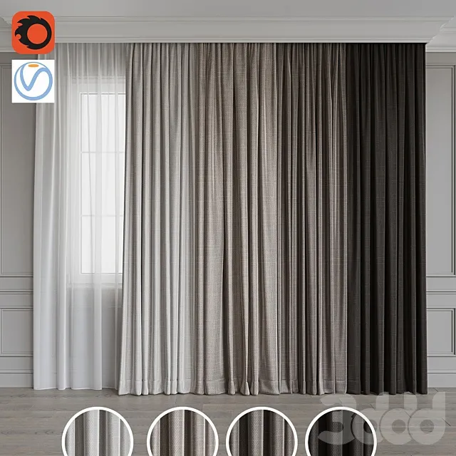 DECORATION – CURTAIN – 3D MODELS – 3DS MAX – FREE DOWNLOAD – 3583