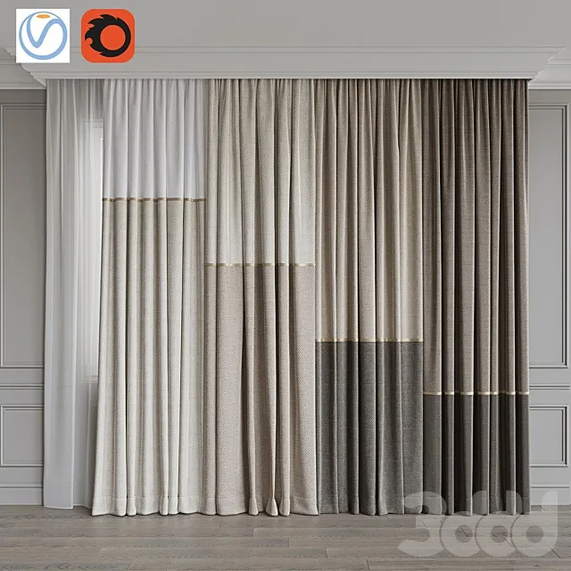 DECORATION – CURTAIN – 3D MODELS – 3DS MAX – FREE DOWNLOAD – 3605