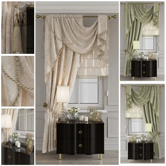 decoration – Curtain classic 12 3ds Max