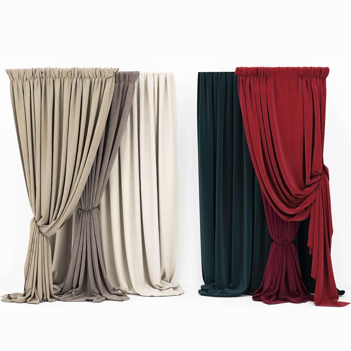 decoration – Curtain collection 07 3ds Max