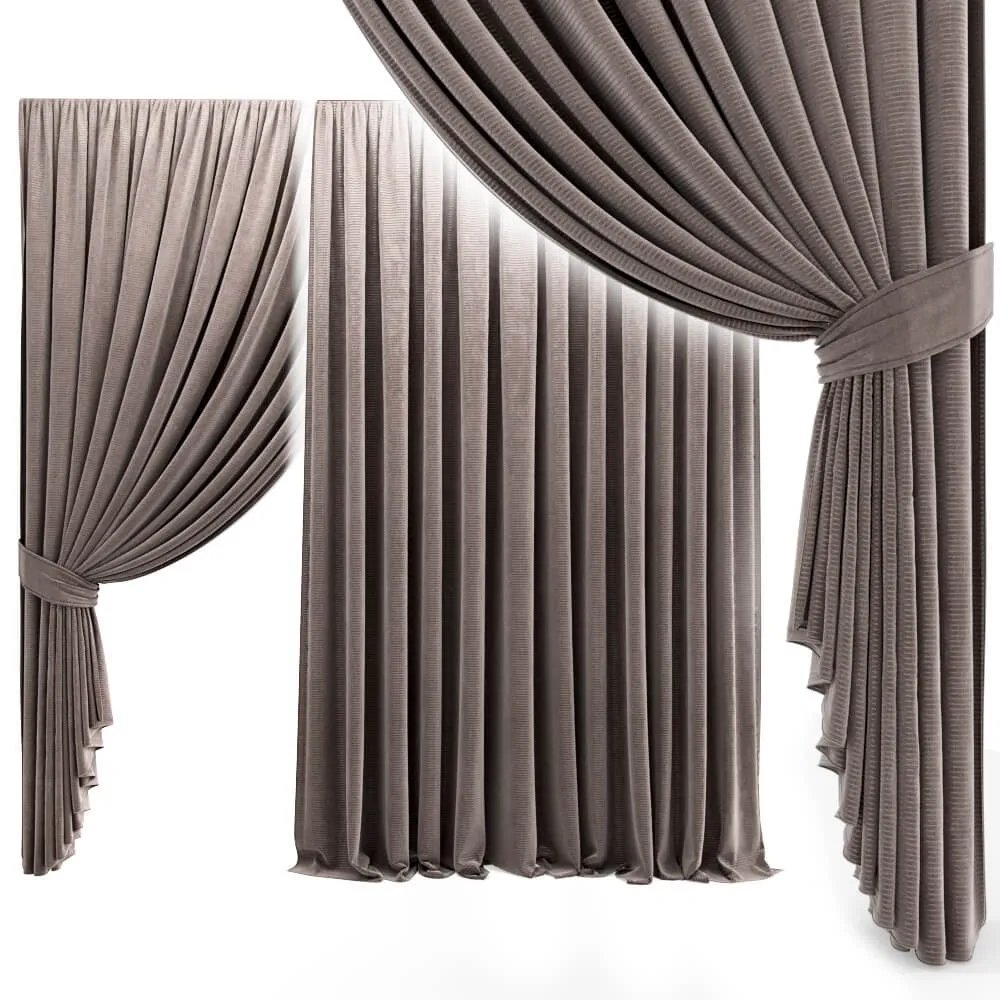 decoration – Curtain straight 2 3ds Max