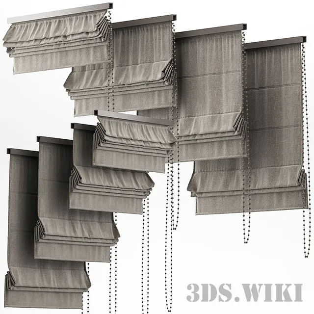decoration – Curtains – 21 Blinds 3ds Max