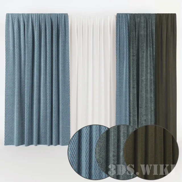 decoration – curtains set 3ds Max