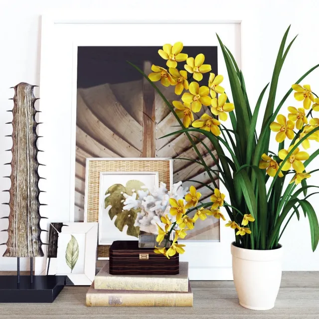 decoration – Cymbidium Orchid 3ds Max