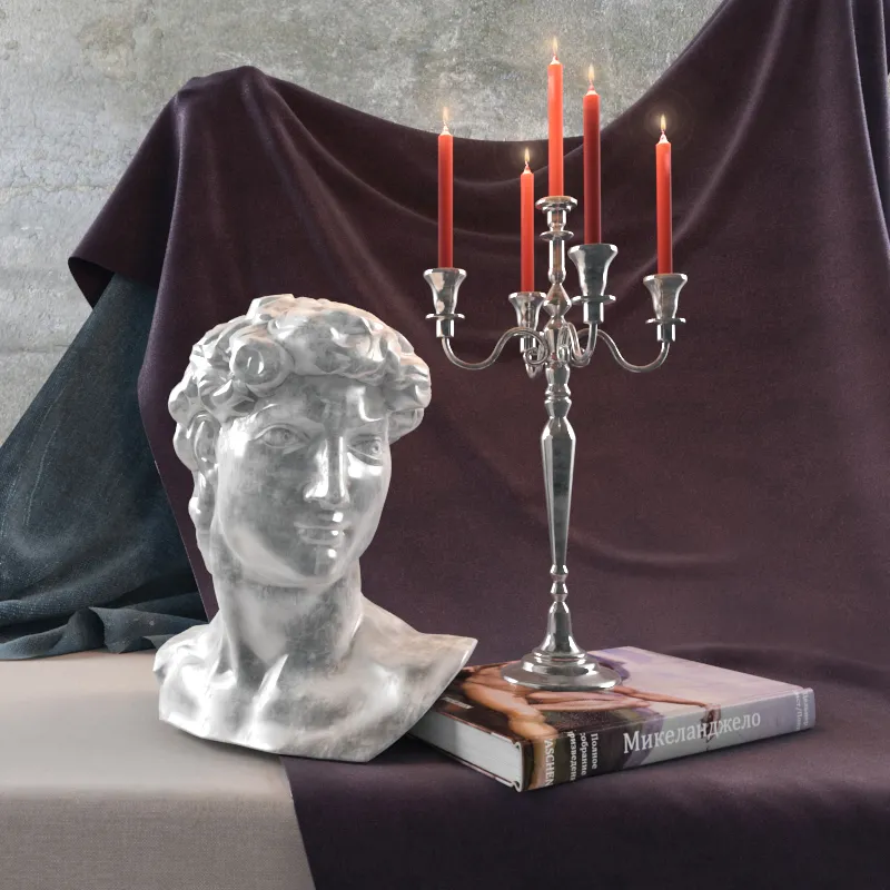 decoration – Decor KARE bust candlestick book 3ds Max