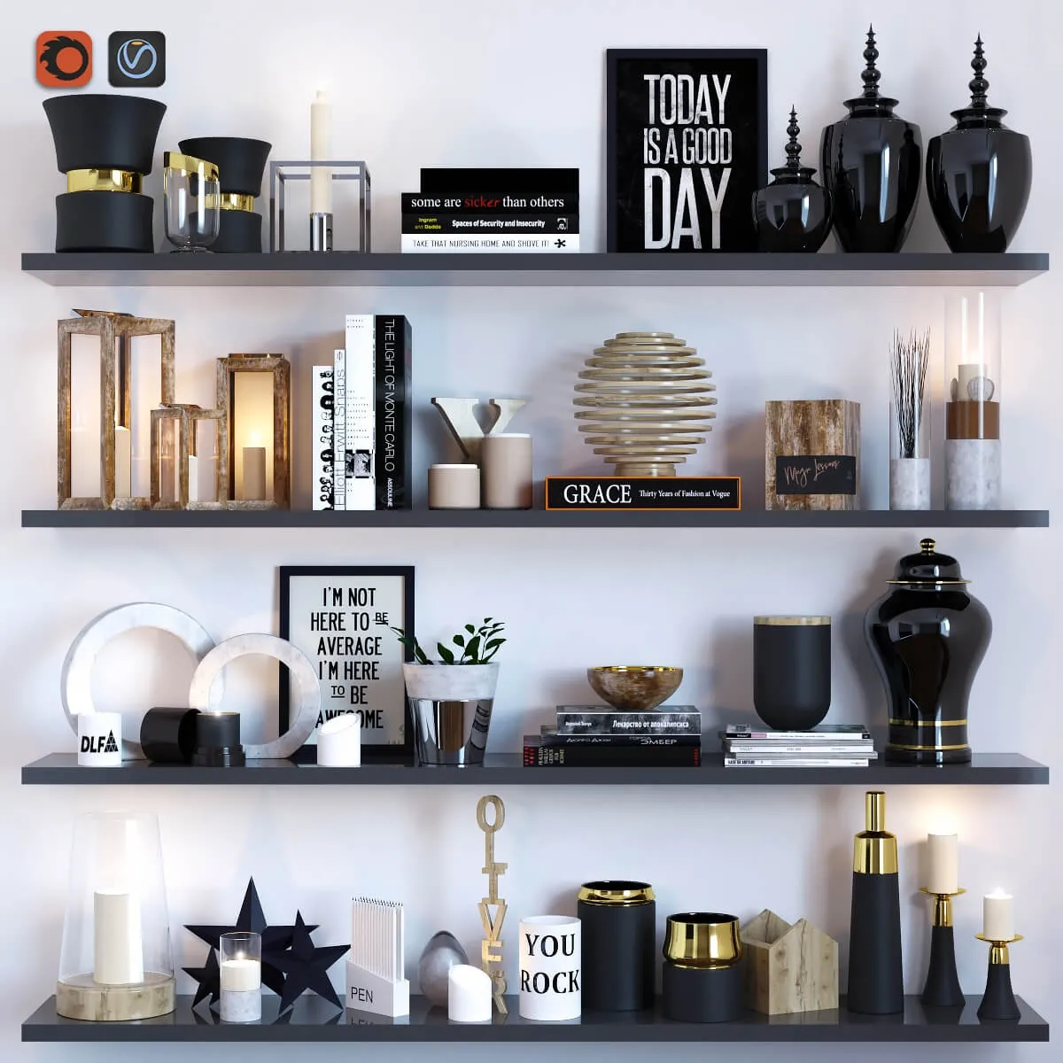 decoration – Decor set 66 3ds Max