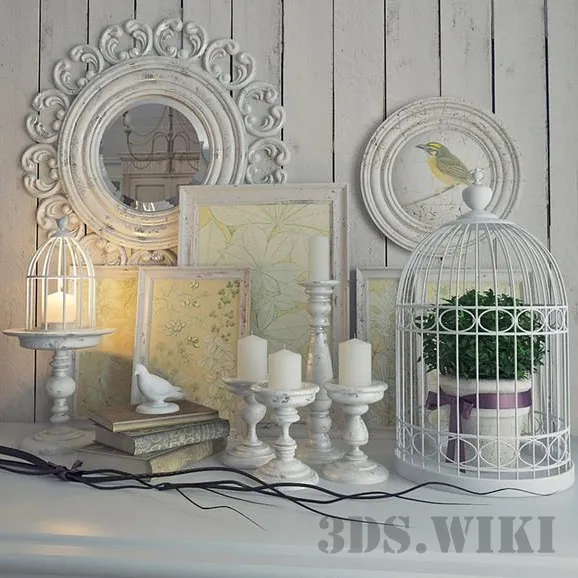 decoration – Decor set in Provence style 3ds Max