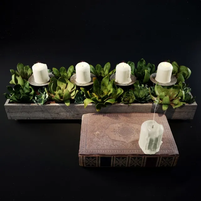 decoration – Decor with candles 3ds Max