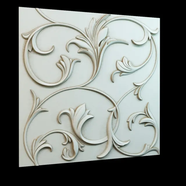 decoration – Decorative 3D panel P-4 3ds Max