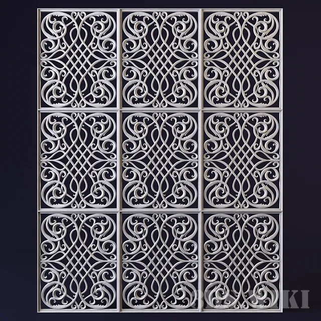 decoration – Decorative carved panel 3ds Max