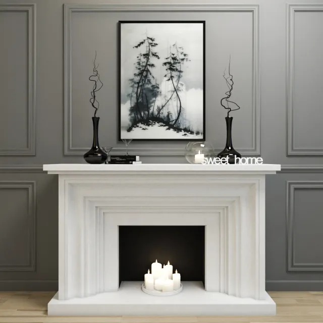 decoration – Decorative fireplace 1 3ds Max
