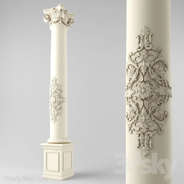 DECORATION – DECORATIVE PLASTER – 3D MODELS – 3DS MAX – FREE DOWNLOAD – 3675