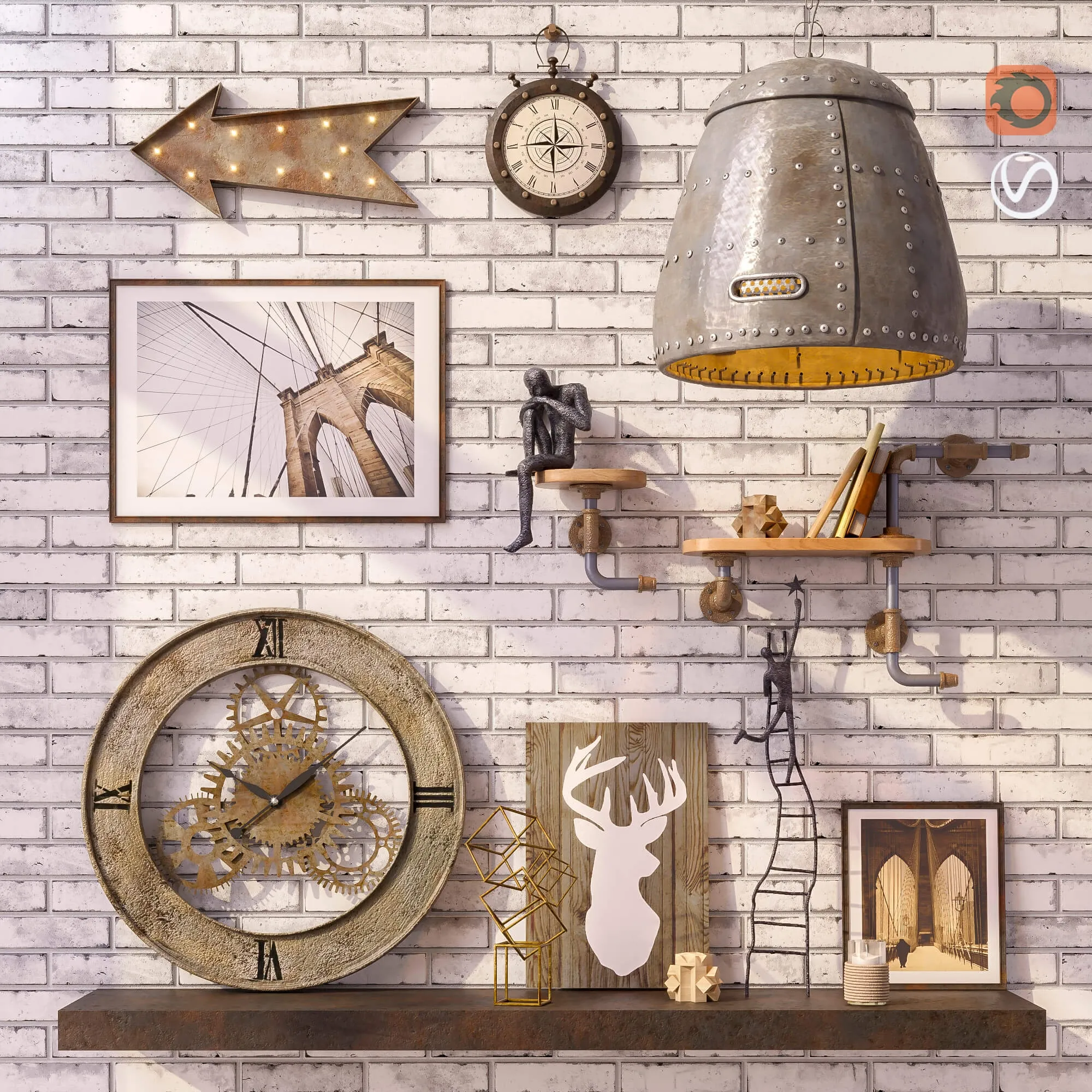 decoration – Decorative set  0078 3ds Max