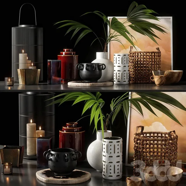 DECORATION – DECORATIVE SET – 3D MODELS – 3DS MAX – FREE DOWNLOAD – 3762