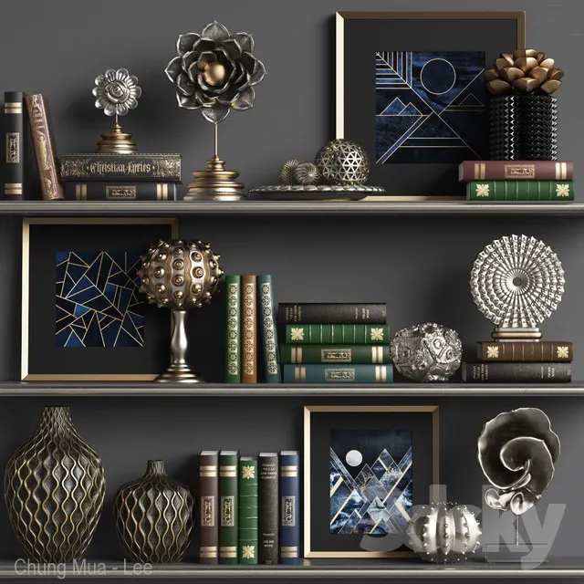 DECORATION – DECORATIVE SET – 3D MODELS – 3DS MAX – FREE DOWNLOAD – 3854