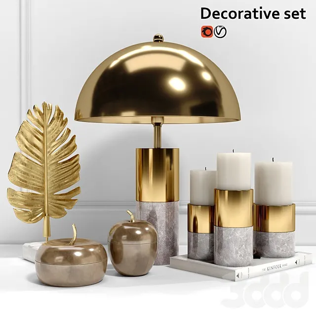 DECORATION – DECORATIVE SET – 3D MODELS – 3DS MAX – FREE DOWNLOAD – 4407