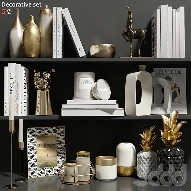 DECORATION – DECORATIVE SET – 3D MODELS – 3DS MAX – FREE DOWNLOAD – 4443