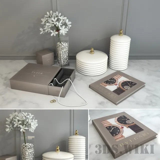 decoration – Decorative set for the bedroom 3ds Max