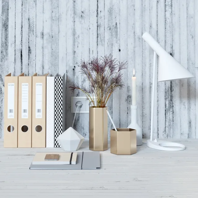 decoration – Decorative set for the office desk 3ds Max