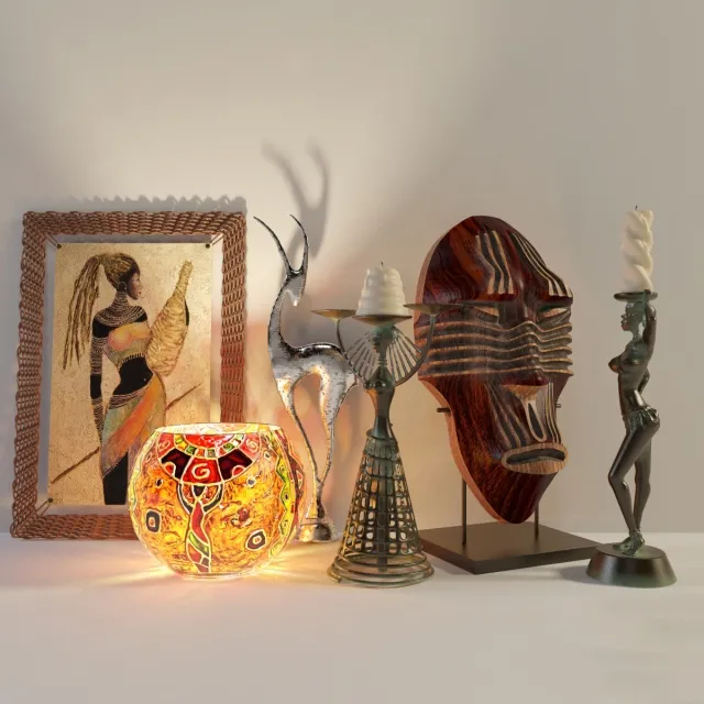 decoration – Decorative set of Africa 3ds Max