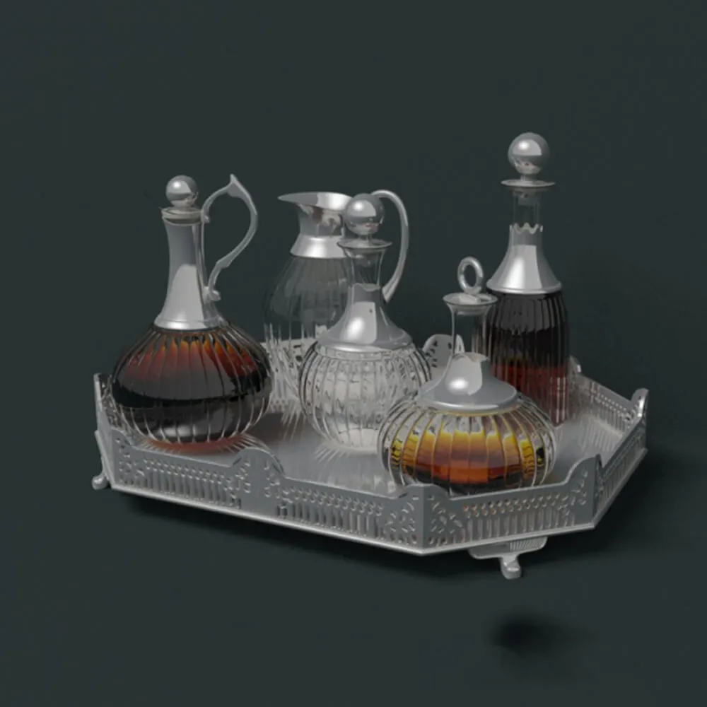 decoration – Decorative set of different decanter 3ds Max