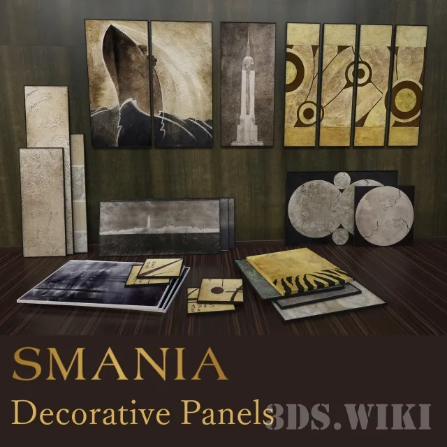 decoration – Decorative set of modular paintings – decorative panels 3ds Max