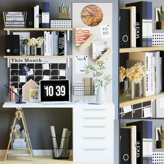 decoration – Decorative set wallpaper 3 3ds Max