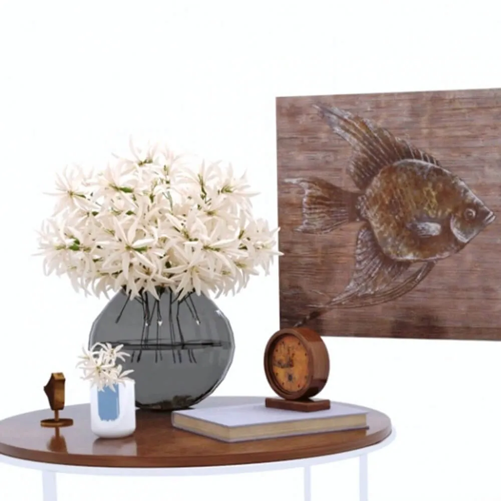 decoration – Decorative set with a bouquet 3ds Max