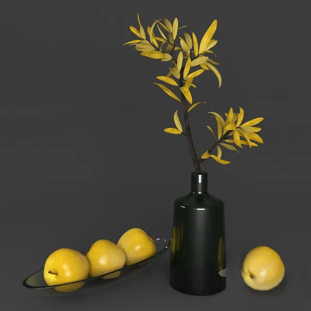 decoration – Decorative Set With Apples 3ds Max