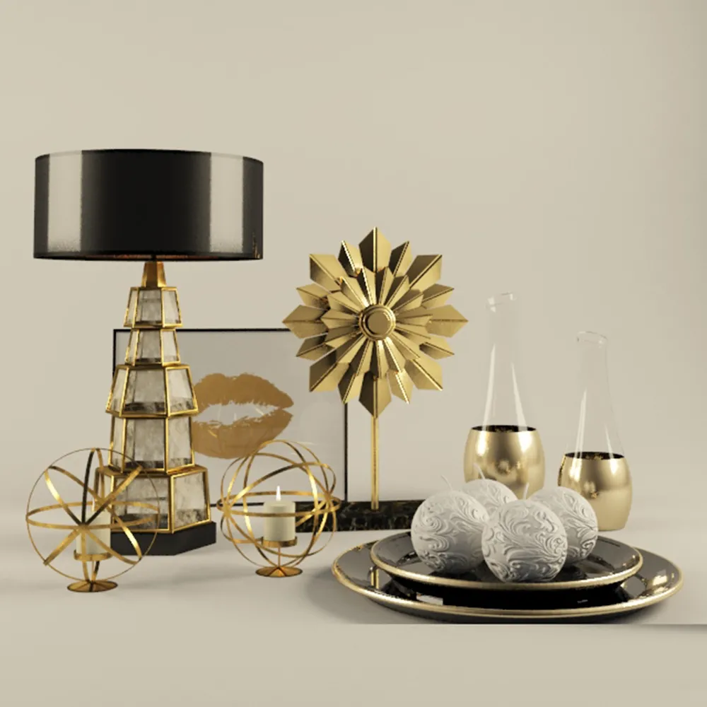 decoration – Decorative set with different elements 3ds Max