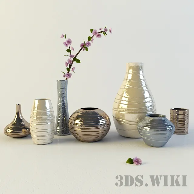 decoration – Decorative vases and flowers 3ds Max