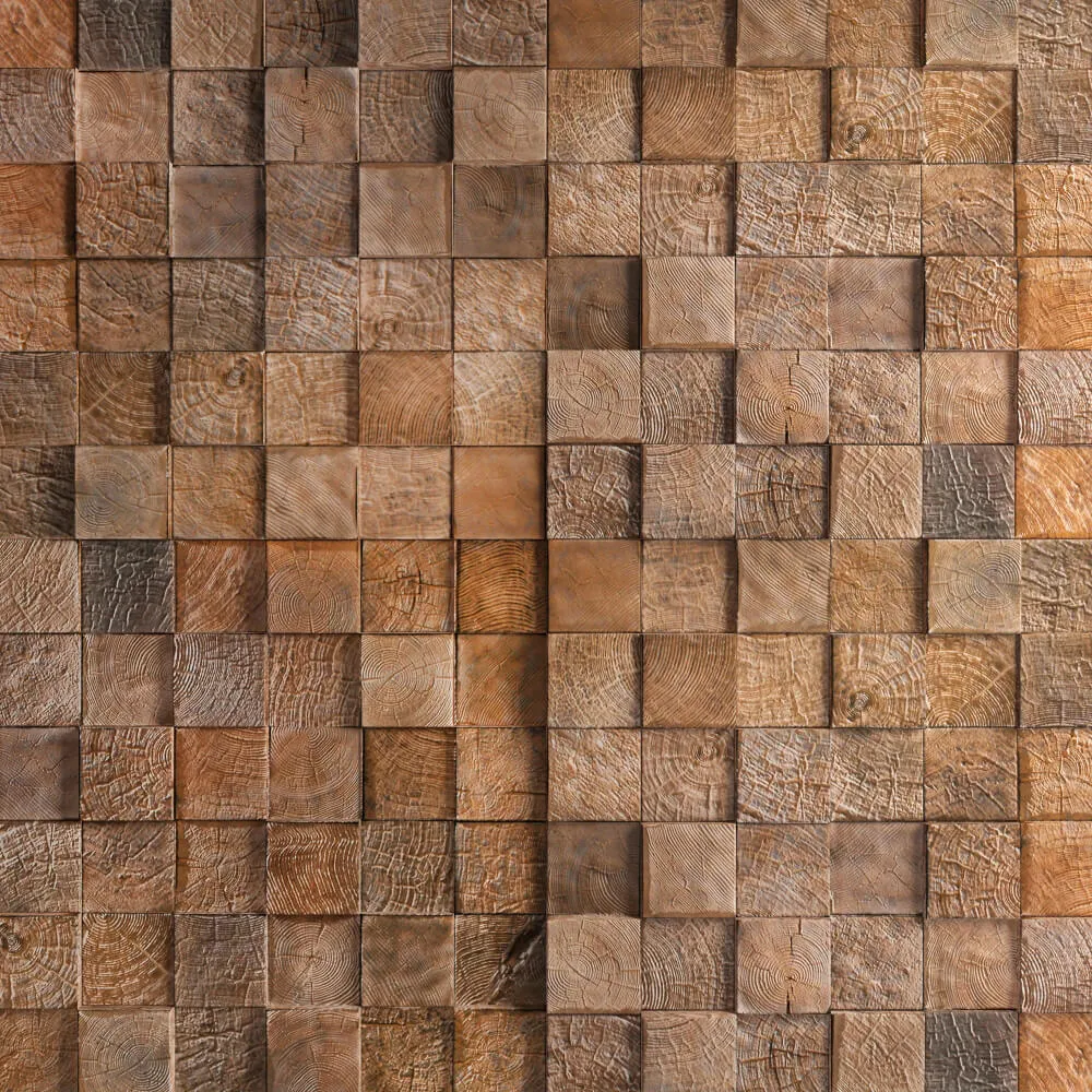 decoration – Decorative wall with wood texture 3ds Max