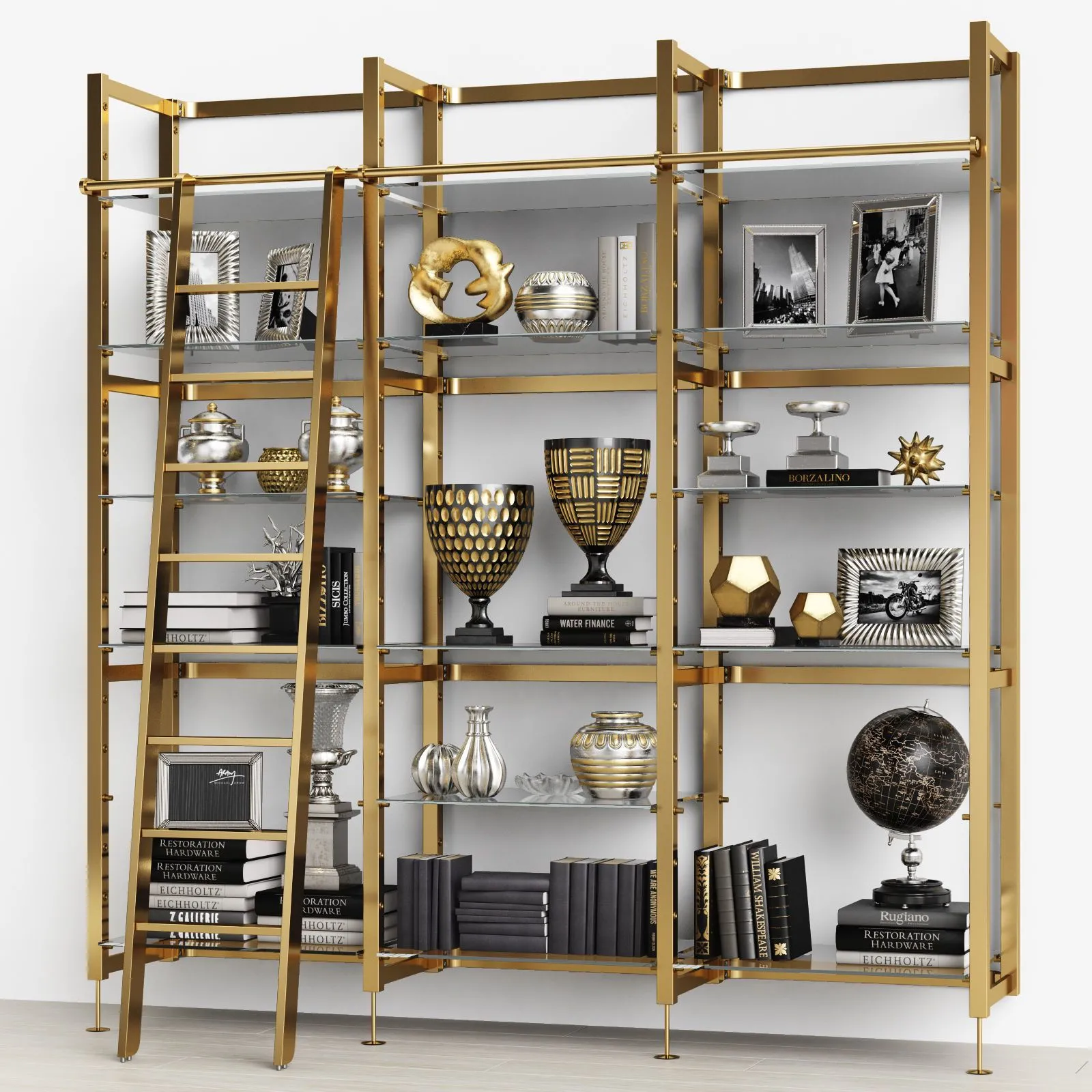 decoration – Eichholtz cabinet with stairs 3ds Max