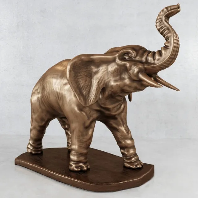 decoration – Elephant Figurine 003 3ds Max