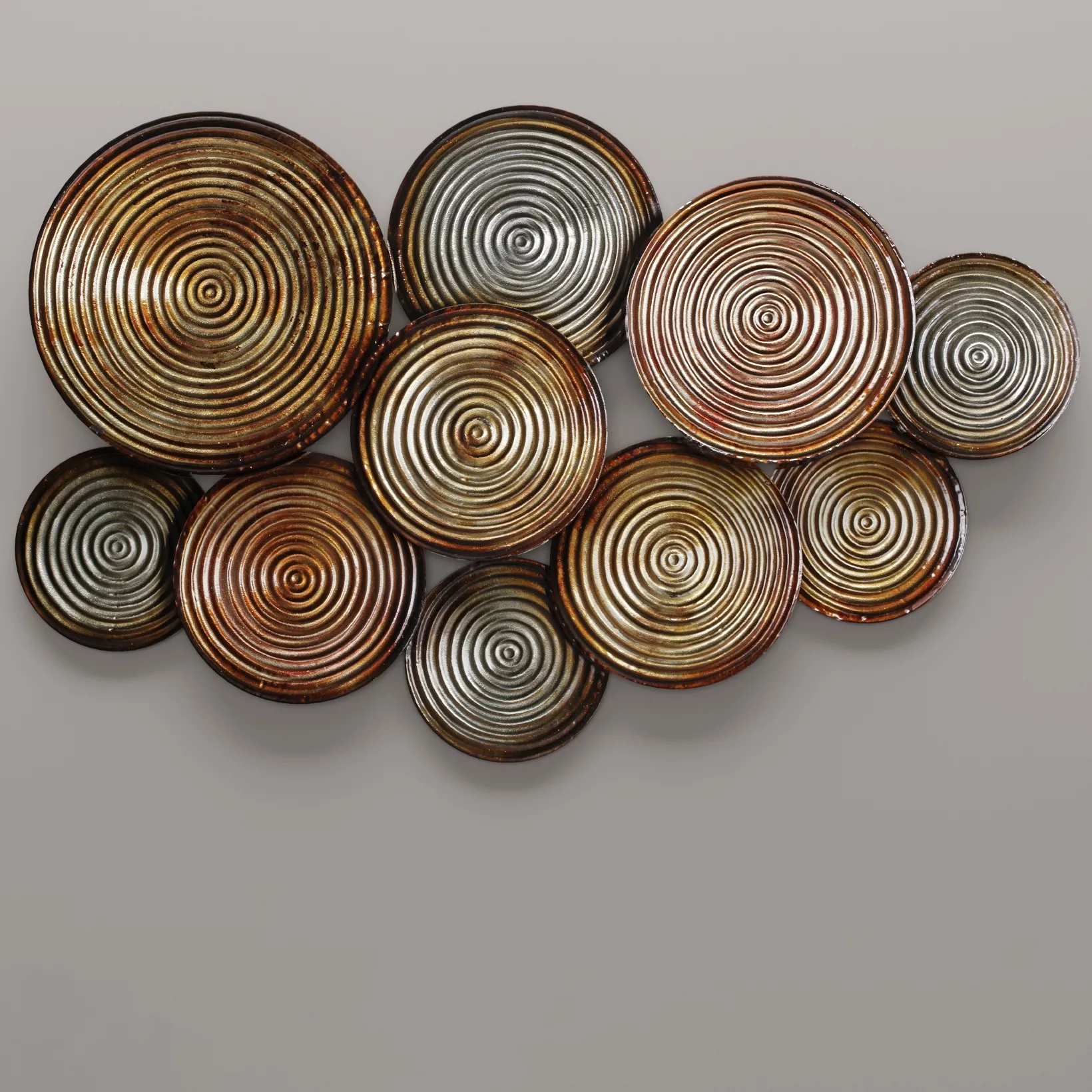 decoration – Embossed Circles Metal Wall Décor by Elements 3ds Max