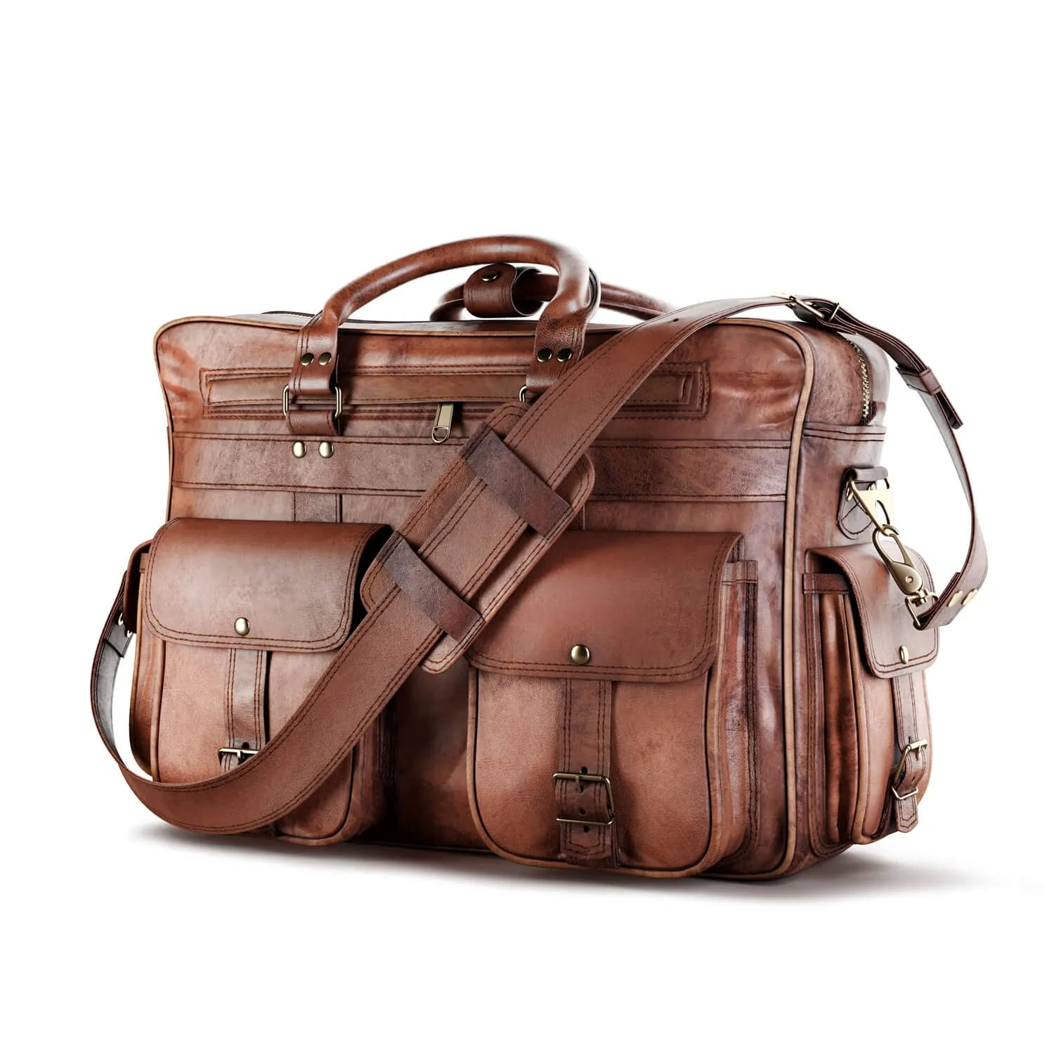 decoration – Everett Large Leather Pilot Briefcase bag 3ds Max