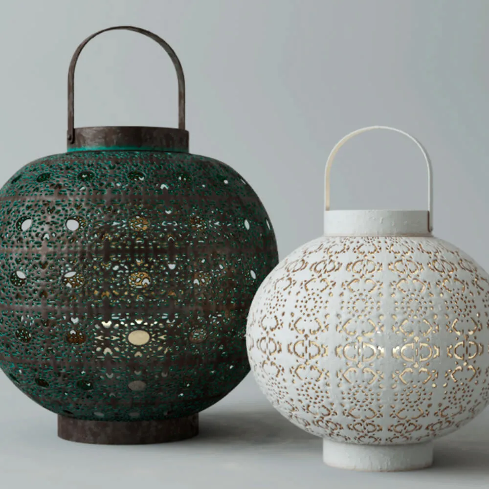 decoration – Filigree lanterns 3ds Max
