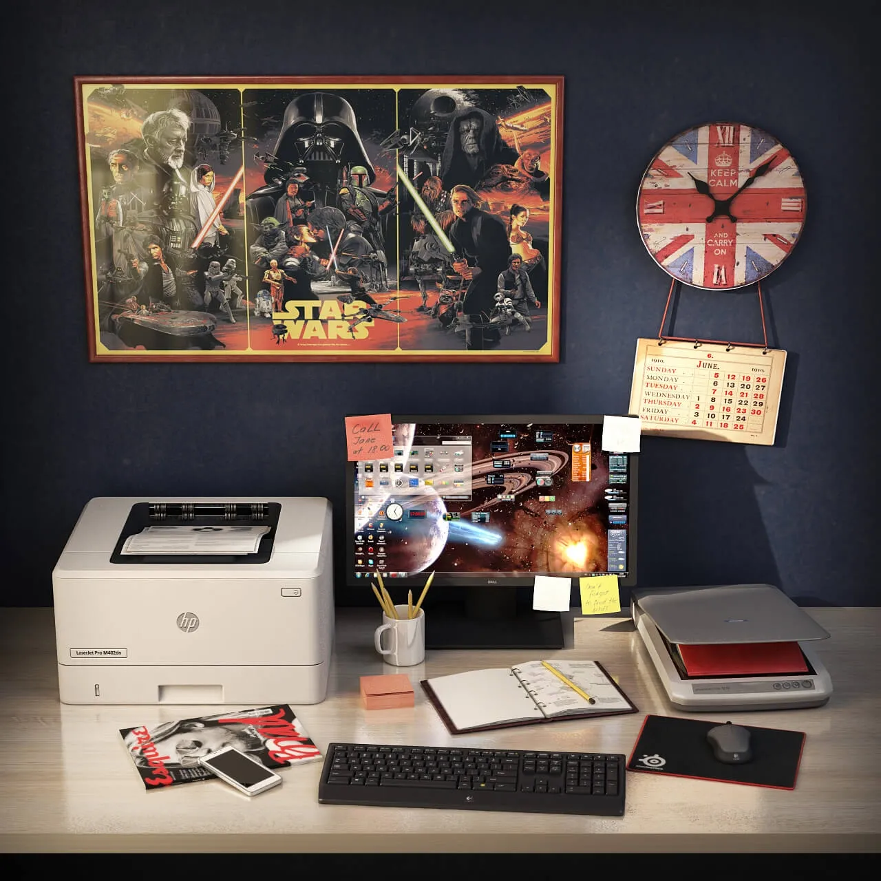 decoration – Filling Wallpaper 3ds Max