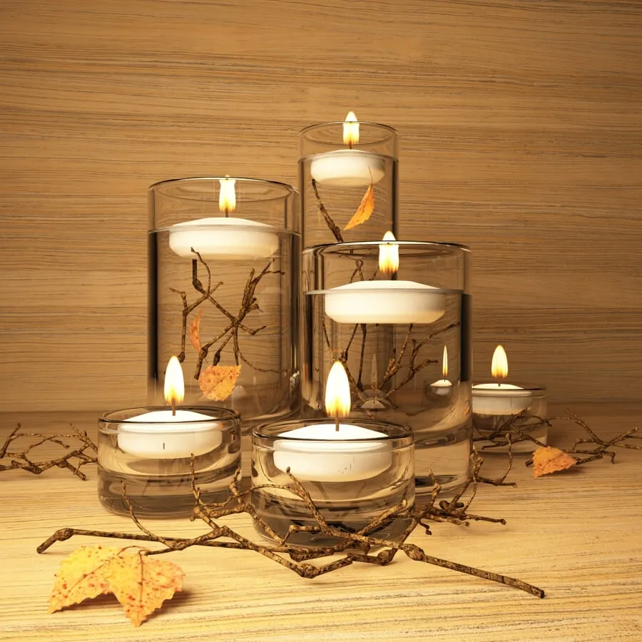 decoration – Floating candles 3ds Max