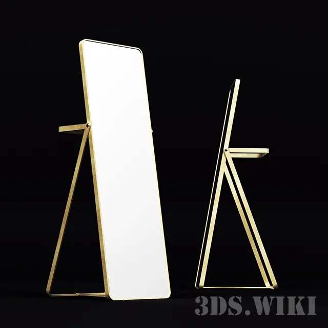 decoration – Floor mirror with stand from IKEA 3ds Max