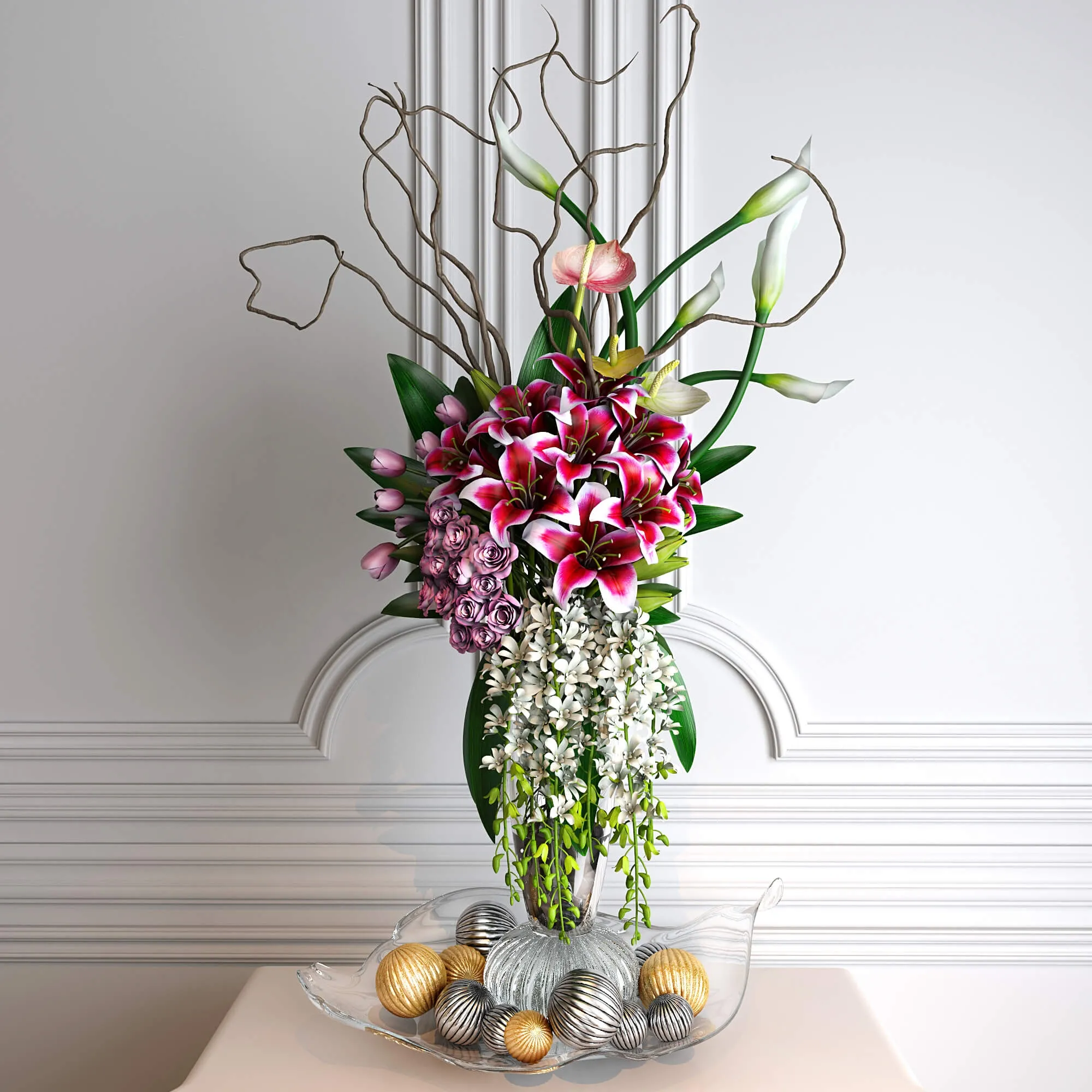 decoration – Flower arrangements 3ds Max