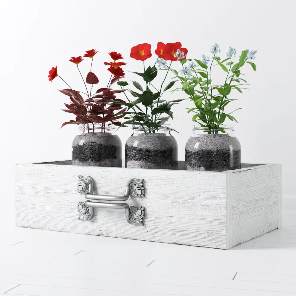 decoration – Flower plant 12 3ds Max