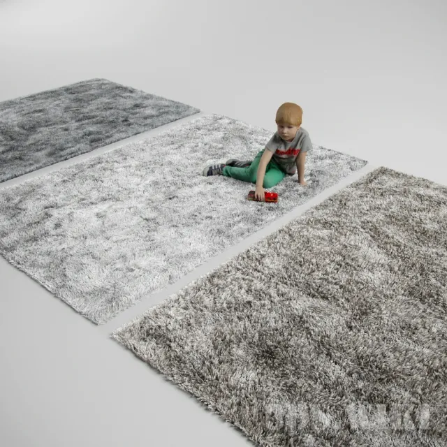decoration – Fluffy modern beautiful carpets 3ds Max