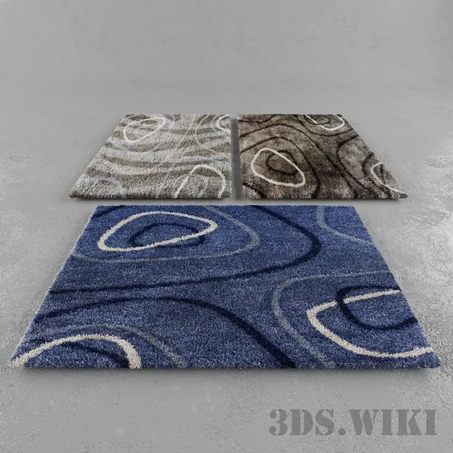 decoration – Fluffy soft designer rugs 3ds Max