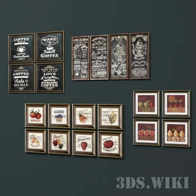 decoration – Framed wall pictures 3ds Max