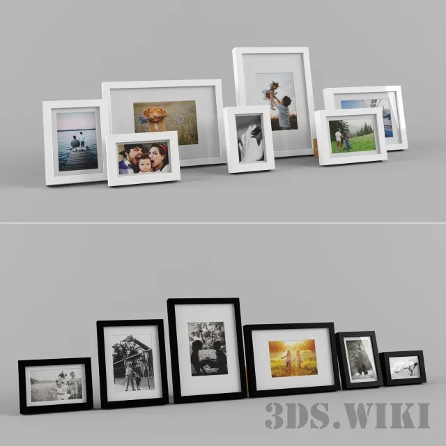 decoration – Frames and paintings by IKEA Ribba series 3ds Max