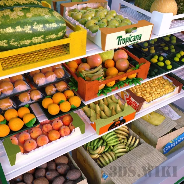 decoration – Fruit kiosk 3ds Max
