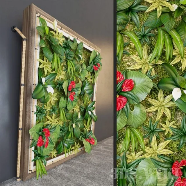 decoration – Fytowall with slope 3ds Max