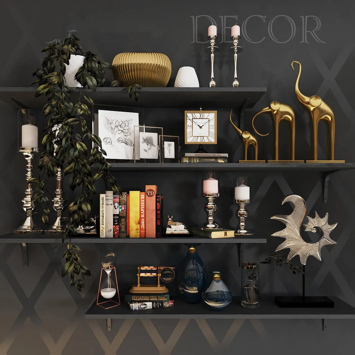 decoration – Gardia decorative set 3ds Max