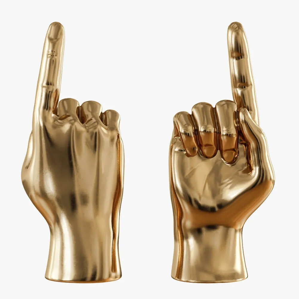 decoration – Gold Figurine Hand 3ds Max